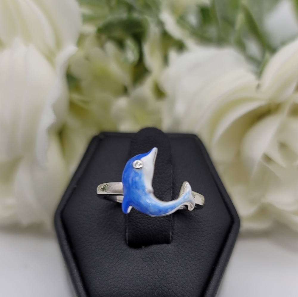 🥰 HANDPAINTED DOLPHIN RING - Picture 7 of 7